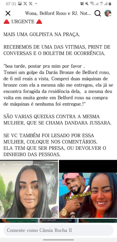 Golpe do Bronzeamento em Belford Roxo: Dandara Jussara é Acusada de Lesar Alunas em R$ 6 Mil — Polícia Investiga 6 img 20250515 wa00456505745701991693572