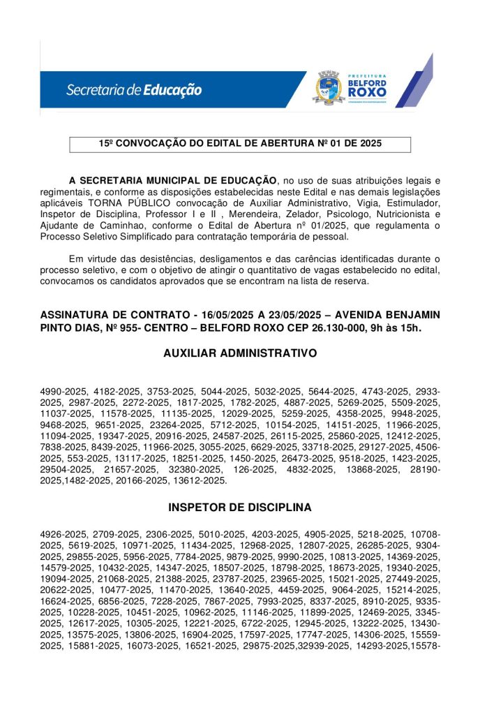 Sai a 15ª convocação para cargos na Educação de Belford Roxo 1 screenshot 2025 05 22 02 33 23 337 com3677609818270825881
