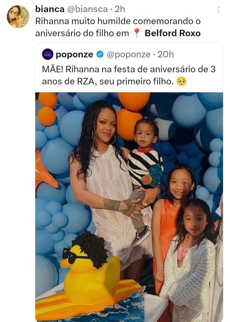 Fake news: não, Rihanna não comemorou aniversário do filho em Belford Roxo 3 screenshot 2025 05 25 20 03 59 530 com8356710763977741639
