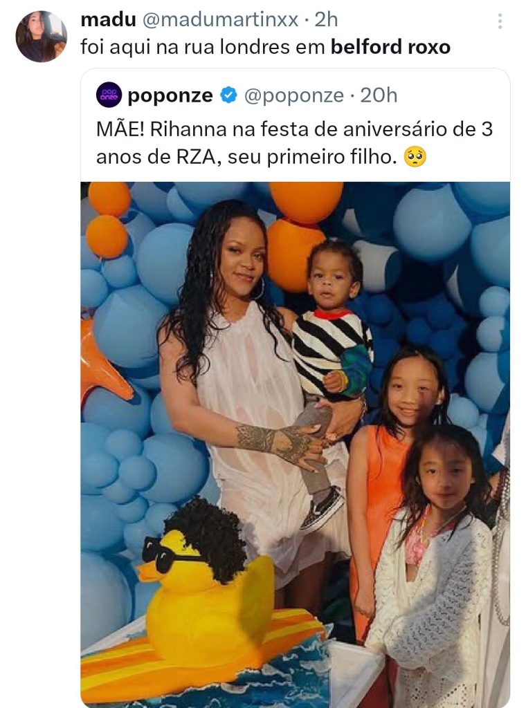 Fake news: não, Rihanna não comemorou aniversário do filho em Belford Roxo 1 screenshot 2025 05 25 20 04 12 923 com3285067462964911433