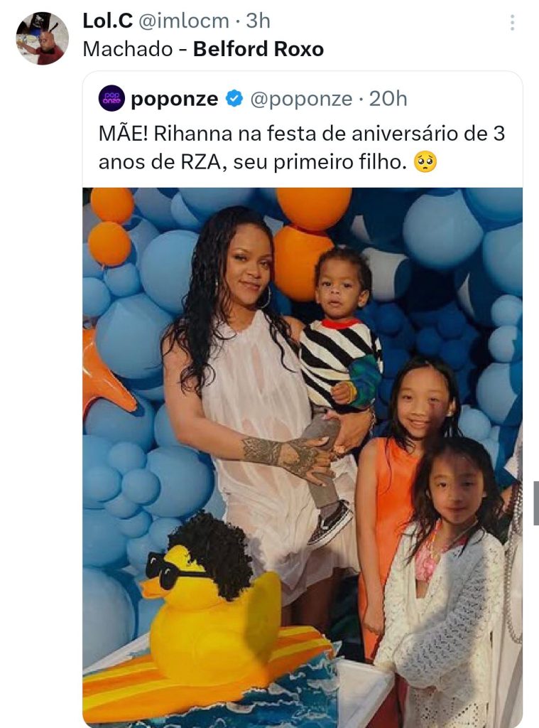 Fake news: não, Rihanna não comemorou aniversário do filho em Belford Roxo 2 screenshot 2025 05 25 20 04 29 654 com6501296279259940830