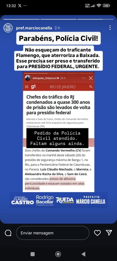 Polícia Civil transfere “Marreta” e “Sam do Caicó”; Márcio Canella informa que “Flamengo” precisa ser preso e enviado para presídio federal 1 screenshot 2025 07 27 13 32 12 400 com1003343075677883983